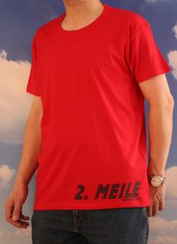 2te Meile Herren-T-Shirt rot